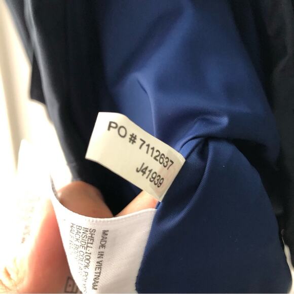 Nautica Men’s Blue Colorblock High Windbreaker Anorak Zip Up Jacket NWT Small - Picture 12 of 13